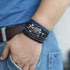 Armband Blue blau leder herren damen campus edelstahl uniqal